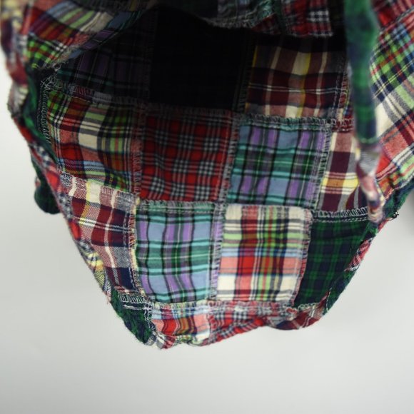 Patchwork plaid long sleeve button down shirt GAP - Picture 9 of 10